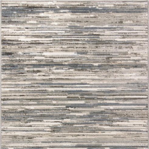 8' X 10' Cream Abstract Distressed Area Rug